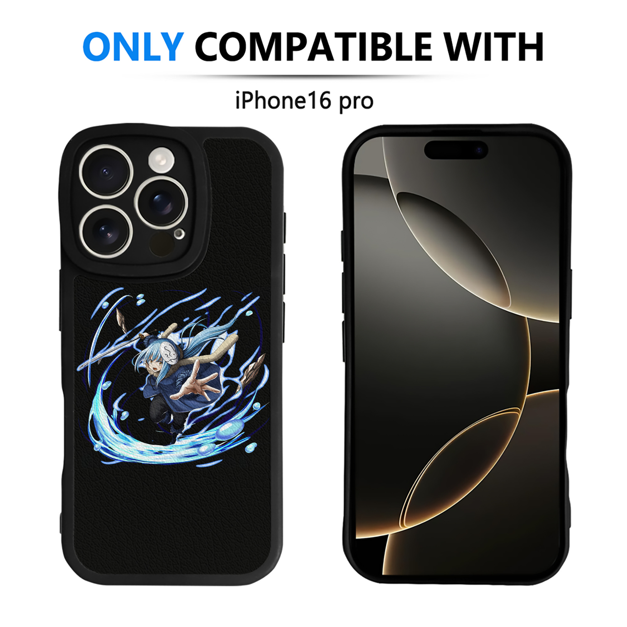 （画像用） 転スラ Regarding Reincarnated to Slime 【iPhone 16シリーズ対応】シリコンスマホケース（レザー調） 材質：シリコン